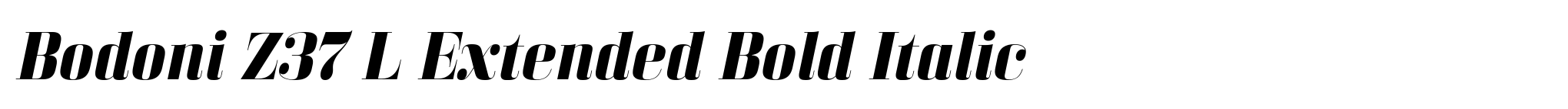 Bodoni Z37 L Extended Bold Italic image